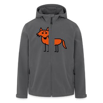 Fuchs - V2 - Recycelte Männer Softshell-Jacke von Stanley/Stella - Anthrazit - Vorne - AI Model Male 185 light (185cm)
