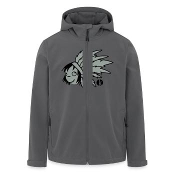 Indianer Häuptling - Indian - Recycelte Männer Softshell-Jacke von Stanley/Stella - Anthrazit - Vorne - AI Model Male 185 light (185cm)