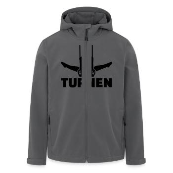 Turnen - Recycelte Männer Softshell-Jacke von Stanley/Stella - Anthrazit - Vorne - AI Model Male 185 light (185cm)