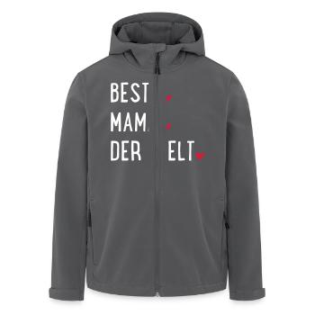 Beste Mama der Welt - Recycelte Männer Softshell-Jacke von Stanley/Stella - Anthrazit - Vorne - AI Model Male 185 light (185cm)
