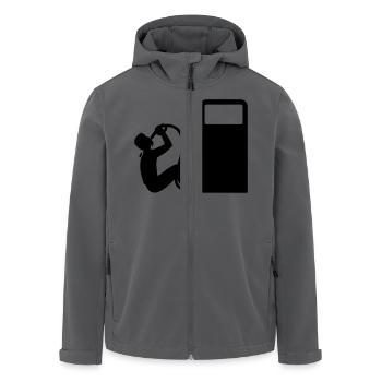 vergiften öl benzin diesel trinken saufen betrinke - Recycelte Männer Softshell-Jacke von Stanley/Stella - Anthrazit - Vorne - AI Model Male 185 light (185cm)