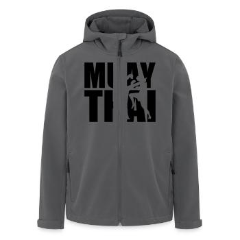 Muay Thai - Recycelte Männer Softshell-Jacke von Stanley/Stella - Anthrazit - Vorne - AI Model Male 185 light (185cm)