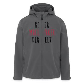 Müllwerker Müllwerkerin Kehrmaschine Müllmann Müll - Recycelte Männer Softshell-Jacke von Stanley/Stella - Anthrazit - Vorne - AI Model Male 185 light (185cm)