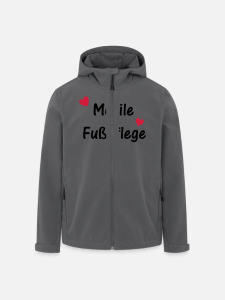 Mobile Fußpflege mit Herzen - Recycelte Männer Softshell-Jacke von Stanley/Stella - Anthrazit