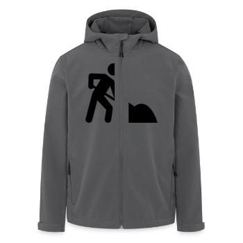 Bauarbeiter - Recycelte Männer Softshell-Jacke von Stanley/Stella - Anthrazit - Vorne - AI Model Male 185 light (185cm)