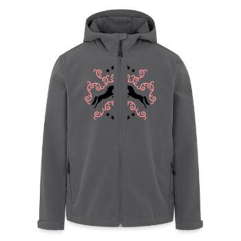 Jumping Unicorns -Springende Einhörner - Recycelte Männer Softshell-Jacke von Stanley/Stella - Anthrazit - Vorne - AI Model Male 185 light (185cm)