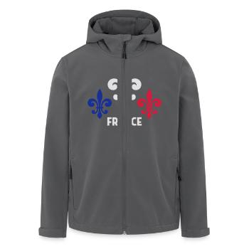 France Français Française French Frankreich - Recycelte Männer Softshell-Jacke von Stanley/Stella - Anthrazit - Vorne - AI Model Male 185 light (185cm)