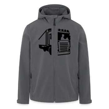 Trucker - Recycelte Männer Softshell-Jacke von Stanley/Stella - Anthrazit - Vorne - AI Model Male 185 light (185cm)
