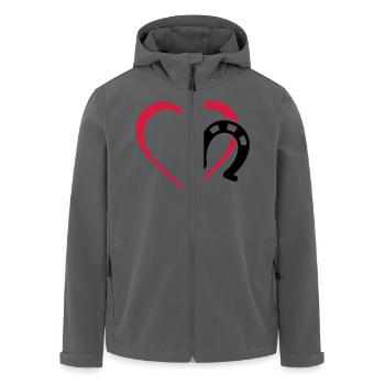 Symbole - Hufe Herz - Recycelte Männer Softshell-Jacke von Stanley/Stella - Anthrazit - Vorne - AI Model Male 185 light (185cm)