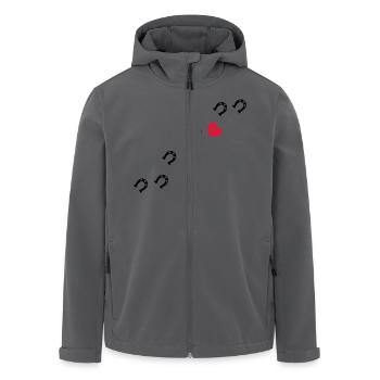Symbole - Hufe Herz - Recycelte Männer Softshell-Jacke von Stanley/Stella - Anthrazit - Vorne - AI Model Male 185 light (185cm)