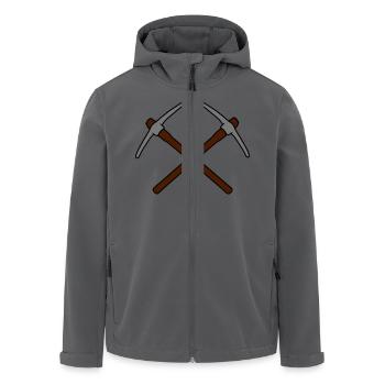 2 kreuz logo pickaxe spitzhacke abbauen bergbau ha - Recycelte Männer Softshell-Jacke von Stanley/Stella - Anthrazit - Vorne - AI Model Male 185 light (185cm)