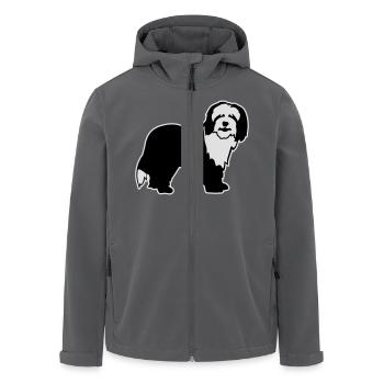 Bearded Collie - Recycelte Männer Softshell-Jacke von Stanley/Stella - Anthrazit - Vorne - AI Model Male 185 light (185cm)