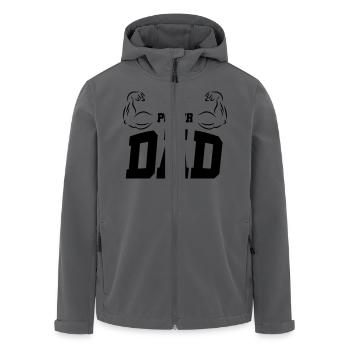 dad power - Recycelte Männer Softshell-Jacke von Stanley/Stella - Anthrazit - Vorne - AI Model Male 185 light (185cm)