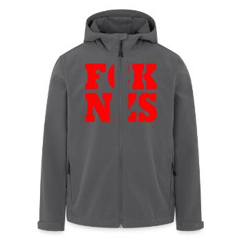 Fck nzs - Recycelte Männer Softshell-Jacke von Stanley/Stella - Anthrazit - Vorne - AI Model Male 185 light (185cm)
