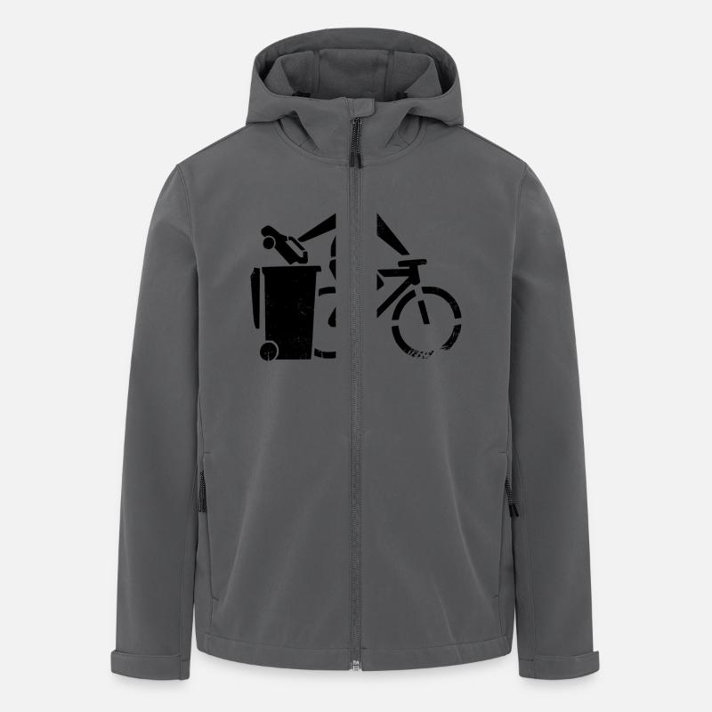 fahrrad statt auto - Recycelte Männer Softshell-Jacke von Stanley/Stella - Anthrazit