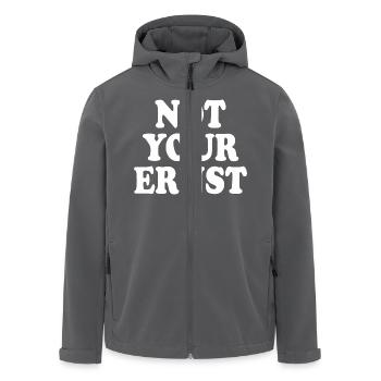Not your ernst - Recycelte Männer Softshell-Jacke von Stanley/Stella - Anthrazit - Vorne - AI Model Male 185 light (185cm)