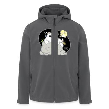 Hund koreanisch - japanischer Stil 08 - Recycelte Männer Softshell-Jacke von Stanley/Stella - Anthrazit - Vorne - AI Model Male 185 light (185cm)