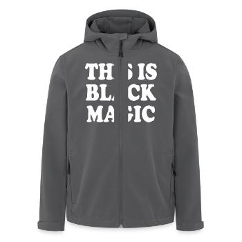 this is black magic - Recycelte Männer Softshell-Jacke von Stanley/Stella - Anthrazit - Vorne - AI Model Male 185 light (185cm)