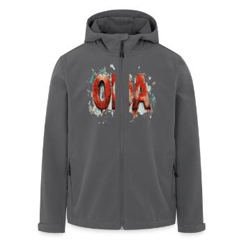 OIDA - Alter! - Recycelte Männer Softshell-Jacke von Stanley/Stella - Anthrazit - Vorne - AI Model Male 185 light (185cm)