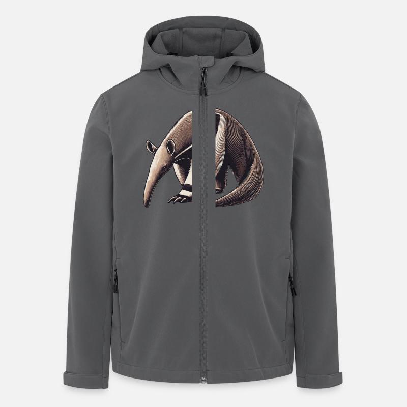 Ameisenbär - Recycelte Männer Softshell-Jacke von Stanley/Stella - Anthrazit