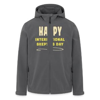 Internationaler Tag der Skeptiker - Recycelte Männer Softshell-Jacke von Stanley/Stella - Anthrazit - Vorne - AI Model Male 185 light (185cm)