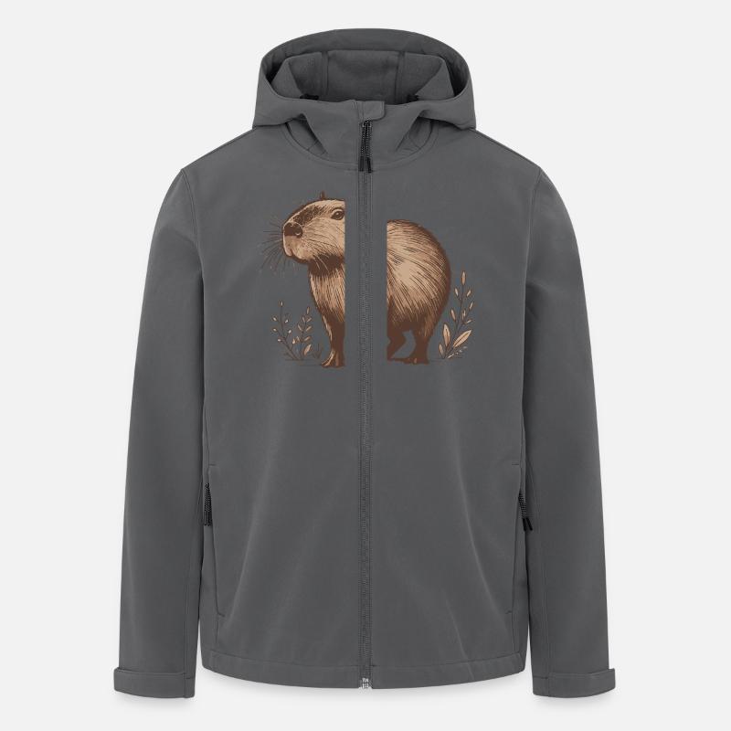 Capybara - Veste softshell homme en polyester recyclé Stanley/Stella - charbon