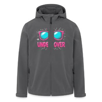 Lustige Sonnenbrille und Undercover Speech Kostüm - Recycelte Männer Softshell-Jacke von Stanley/Stella - Anthrazit - Vorne - AI Model Male 185 light (185cm)
