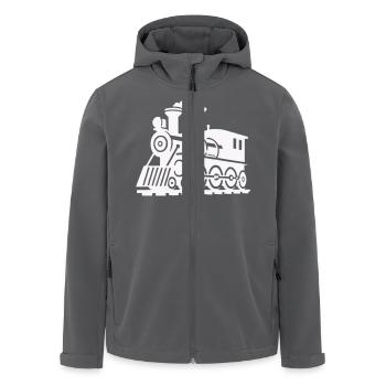 zug lokomotive - Recycelte Männer Softshell-Jacke von Stanley/Stella - Anthrazit - Vorne - AI Model Male 185 light (185cm)