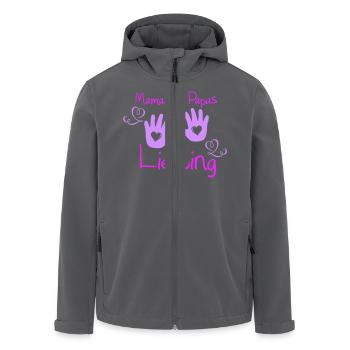 mamas und papas liebling - Recycelte Männer Softshell-Jacke von Stanley/Stella - Anthrazit - Vorne - AI Model Male 185 light (185cm)