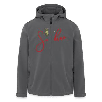 Sonnenschein Sonne Symbol - Recycelte Männer Softshell-Jacke von Stanley/Stella - Anthrazit - Vorne - AI Model Male 185 light (185cm)