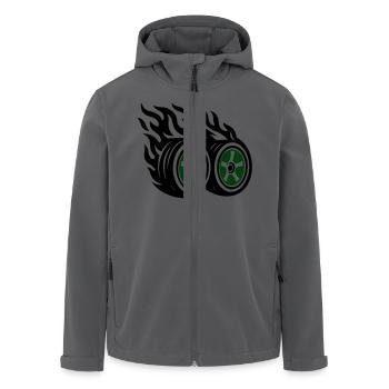 Autoreifen Flamme - Recycelte Männer Softshell-Jacke von Stanley/Stella - Anthrazit - Vorne - AI Model Male 185 light (185cm)