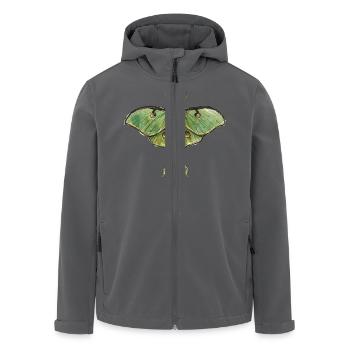 Luna Moth Nächtliche Magie - Recycelte Männer Softshell-Jacke von Stanley/Stella - Anthrazit - Vorne - AI Model Male 185 light (185cm)