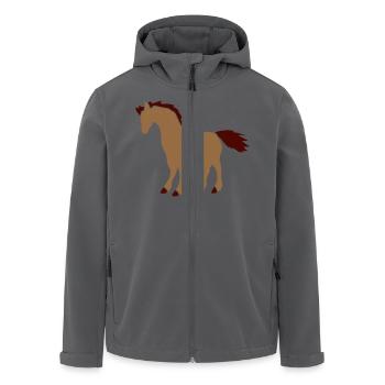 Pferd Reiten Pony Fohlen Silhouette Reiter Hobby - Recycelte Männer Softshell-Jacke von Stanley/Stella - Anthrazit - Vorne - AI Model Male 185 light (185cm)