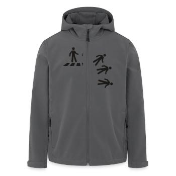 Strichmännchen am Zebrastreifen - Recycelte Männer Softshell-Jacke von Stanley/Stella - Anthrazit - Vorne - AI Model Male 185 light (185cm)