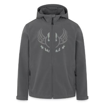 metal_wing_skull_b_2c - Recycelte Männer Softshell-Jacke von Stanley/Stella - Anthrazit - Vorne - AI Model Male 185 light (185cm)