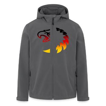 deutschlandadlerkopf - Recycelte Männer Softshell-Jacke von Stanley/Stella - Anthrazit - Vorne - AI Model Male 185 light (185cm)