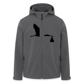 Storch - Baby - Recycelte Männer Softshell-Jacke von Stanley/Stella - Anthrazit - Vorne - AI Model Male 185 light (185cm)