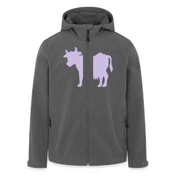 Kuh - Recycelte Männer Softshell-Jacke von Stanley/Stella - Anthrazit - Vorne - AI Model Male 185 light (185cm)