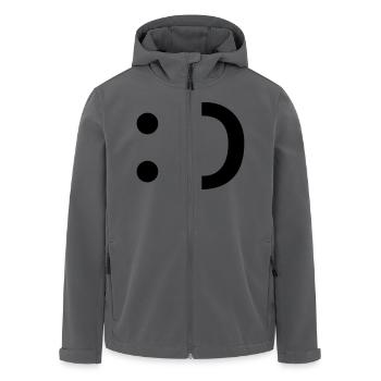 :D smiley lachen - Recycelte Männer Softshell-Jacke von Stanley/Stella - Anthrazit - Vorne - AI Model Male 185 light (185cm)