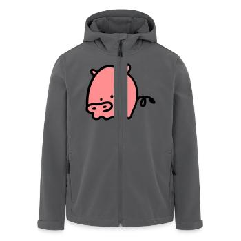 Schweinchen 2 - Recycelte Männer Softshell-Jacke von Stanley/Stella - Anthrazit - Vorne - AI Model Male 185 light (185cm)