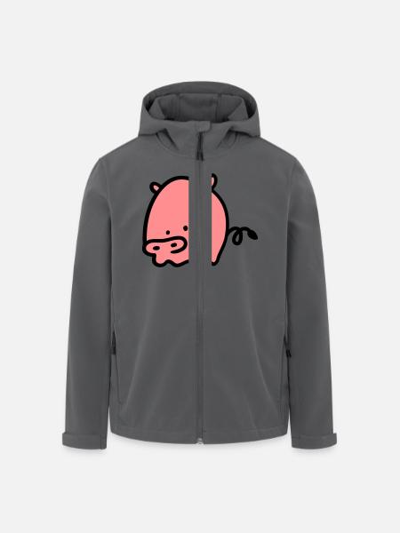 Schweinchen 2 - Recycelte Männer Softshell-Jacke von Stanley/Stella - Anthrazit
