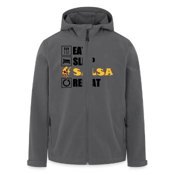 eat sleep SALSA repeat - Recycelte Männer Softshell-Jacke von Stanley/Stella - Anthrazit - Vorne - AI Model Male 185 light (185cm)