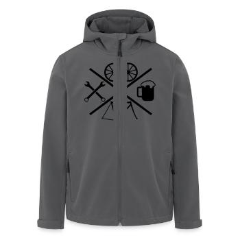 Cross Bike - Recycelte Männer Softshell-Jacke von Stanley/Stella - Anthrazit - Vorne - AI Model Male 185 light (185cm)