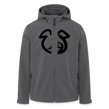 Schweinekopf (Vektor) - Recycelte Männer Softshell-Jacke von Stanley/Stella - Anthrazit - Vorne - AI Model Male 185 light (185cm)