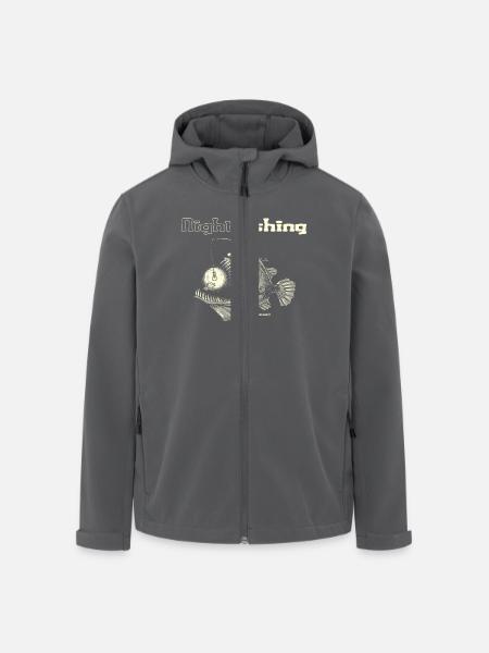 night fishing - Recycelte Männer Softshell-Jacke von Stanley/Stella - Anthrazit