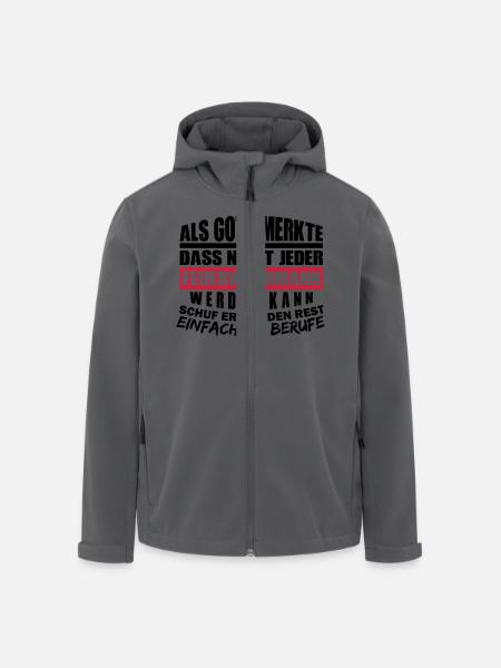 Feuerwehrmann - Recycelte Männer Softshell-Jacke von Stanley/Stella - Anthrazit