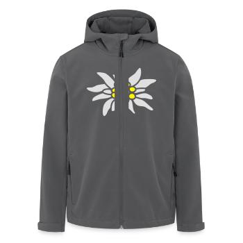 Edelweiß (2c) - Recycelte Männer Softshell-Jacke von Stanley/Stella - Anthrazit - Vorne - AI Model Male 185 light (185cm)