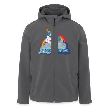 Always be you (Unicorn) grunge - Recycelte Männer Softshell-Jacke von Stanley/Stella - Anthrazit - Vorne - AI Model Male 185 light (185cm)
