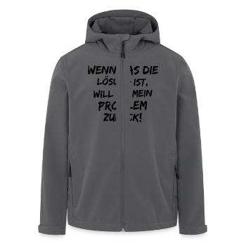Problem zurück - Recycelte Männer Softshell-Jacke von Stanley/Stella - Anthrazit - Vorne - AI Model Male 185 light (185cm)