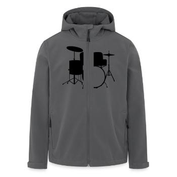 Drums Schlagzeug - Recycelte Männer Softshell-Jacke von Stanley/Stella - Anthrazit - Vorne - AI Model Male 185 light (185cm)